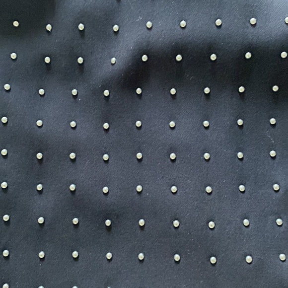 Alice + Olivia mini dress. Black racer back with silver rivets/studs. Size M - Picture 3 of 7